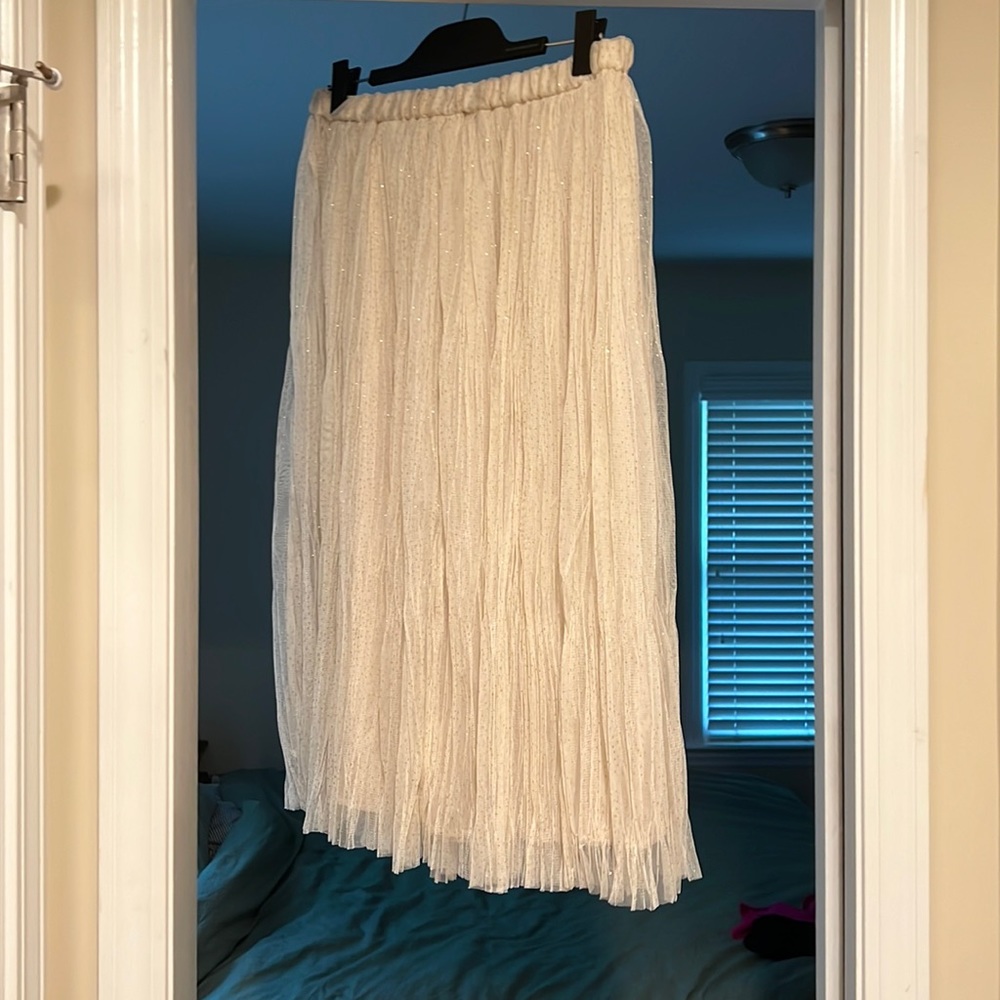 Tulle midi skirt